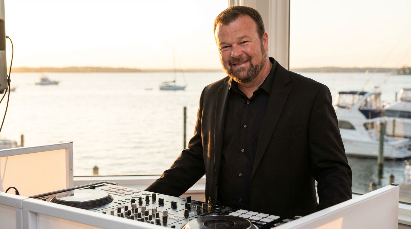 Luxury waterfront wedding reception on the Chesapeake Bay